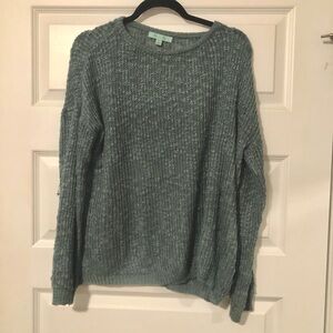 Pink Lily Mute Sea Gray Woven Sweater